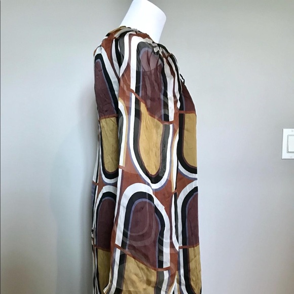 Vintage Mod Silk Chiffon Dress - Picture 3 of 9